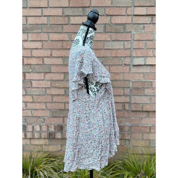 EUC Chic Soul V-Neck Floral Tunic Length Top Size 1X 14-16 - Picture 2 of 6